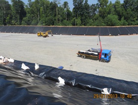Construction of Superstructure of Landfill area